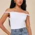 Women’s Cutest Perspective White Crinkled Mini Bubble-Hem Skirt