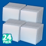 24-Pack 9″ x 12″ Two-Sided Plain Dry Erase Learning Mat, Flexible