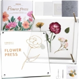 10″ x 10″ Acrylic Flower Pressing Kit with Storage Bag and Detailed Instructions