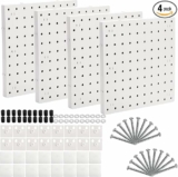 4 Pieces Pegboard Wall Organizer Panels