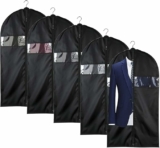 5 Pack 43 Inch Oxford Fabric Garment Bag Suit Cover Bags with Zipper and Transparent Window