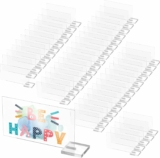 48 Pack Clear Acrylic Place Cards with Stand