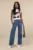 Blank NYC Women’s Franklin Medium Wash Cotton Denim High-Rise Wide-Leg Cargo Jeans