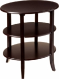 Frenchi Furniture 3-Tier Oval End Table