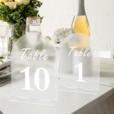 Frosted Acrylic Table Numbers with Stand, 1-10