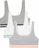 3-Pack Fruit of the Loom Girls’ Cotton Built-up Stretch Sports Bra