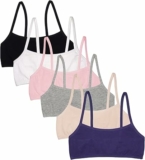 6-Pack Fruit of the Loom Girls’ Cotton Spaghetti Strap Sport Bra