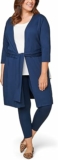 Fruit of the Loom Women’s Plus Size Ponte Open Front Long Cardigan