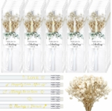 50-Pack Bridal Shower Pencil Favors with Baby Breath