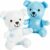 12-Pack Fun Express Snowflake Print Stuffed Bears