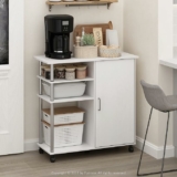 Furinno Helena Utility Kitchen Island and Storage Cart on Wheel