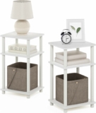 2-Pack Furinno Just 3-Tier Turn-N-Tube Nightstand