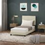 Furinno Laval Button Tufted Upholstered Platform Bed Frame, Twin
