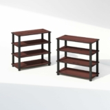 2-Pack Furinno Turn-S-Tube 4-Tier Multipurpose Standing Shelves