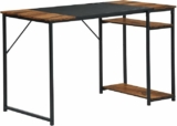 47.2 inch Study Writing Table with Storage Shelves Space Saving