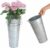 4Pcs 10.6In Galvanized Vases for Flower French Metal Flower Bucket