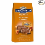 6-Pack GHIRARDELLI Milk Chocolate Squares with Caramel Filling, Milk Chocolate Caramel Candy Squares, 5.32 Oz Bag