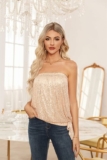 GRACE KARIN Women’s Sequin Tube Top