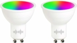 2-Pack GU10 LED Smart, WiFi Light Bulb Compatible with Alexa Google Home, RGBCW Color Changing, Cool Warm White Light Dimmable