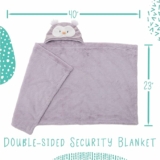 GUND Baby Lil’ Luvs Hooded Blanket, Quinn Owl, Ultra Soft Plush Security Blanket for Babies and Newborns