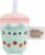 GUND Pusheen Boba Tea Cup Plush Cat Stuffed Animal for Ages 8 and Up, Green/Pink, 6”