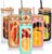 6 Pcs 20oz Glass Water Tumble with Straw and Lid