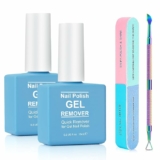 2-Pack Gel Nail Polish Remover with Nail File & Nail Polish Scraper