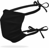 48-Pack Gildan Unisex-Adult Reusable 3-Layer Tie On Cotton Face Mask
