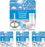 Pack of 4 Glade PlugIns Refills Air Freshener Starter Kit, Cotton Cloud Dream