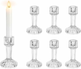 6-Pack Glass Tapered Candlestick Holders