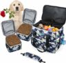 Double-Layer Airline Approved Pet Travel Bag with Two Dog Food Storage Container