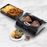 Gourmia FoodStation 5/1 Smokeless Grill Air Fryer Smoke-Extracting