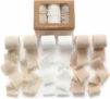 6 Rolls Handmade Fringe Chiffon Silk Ribbons for Crafts, 1 1/2 inch x 7Yd