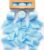 3 Rolls Light Blue Chiffon Silk Ribbon for Flower Bouquet, 1 1/2 inch x 7Yd