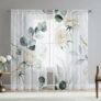 2-Panels Green Eucalyptus Leaves Curtains, 84″
