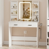 Makeup Vanity Desk with Mirror and Lights