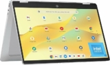 HP Chromebook x360 14 inch Laptop, HD Touchscreen, Intel Processor N100, 4 GB RAM, 64 GB eMMC, Intel UHD Graphics, Chrome OS, 14b-cd0000nr (2024)