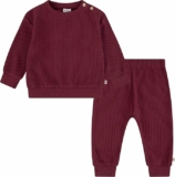 2-Pc HUGGIES Unisex Baby Waffle Knit Crewneck Sweatshirt and Pants Set