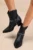 Women’s Hallee Black Pointed-Toe Ankle Booties