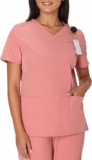 Hanes Women’s Scrubs Healthcare Top, Moisture-Wicking Stretch