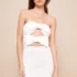 Women’s Glamorous Adornment Ivory Halter Strappy Bow Midi Dress