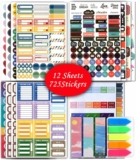 Happy Planner Stickers (Set of 12 Sheets 725 Stickers)