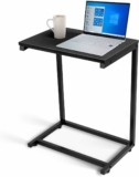 Hardwood Surface C Shaped Sofa Side End Snack Desk