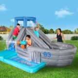 Hasbro Super Soaker Mega Battle Carrier Bounce House – Inflatable Pool Aircraft Carrier Water Park for Epic Summer Water Battles