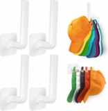 4-Pack Adjustable Orientation Hat Hanger on Wall