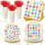 120 Pcs Colorful Birthday Party Tableware Set – Disposable Dinner Plates, Dessert Plates, Napkins & Forks for 24 Guests