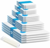 20 Pack Space Saver Vacuum Seal Bags with Hand Pump (4 Jumbo/4 Large/4 Medium/4 Small/4 Roll M)