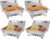 4-Pack Heavy Duty 8-Qt Chafing Dish Buffet Combo Set w/ Water Pan, Full Size or 1/2 Size Food Pan w/ Fuel Holder & Lid