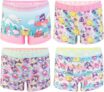 4-Pack Hello Kitty Girls’ 100% Combed Cotton Underwear Panties and Exclusive Boyshort