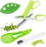 Set of 4 Kitchen Herb Vegetable Tool Set (Scissor, Onion Cutter, Her Stripper Tool, Avocado Cutter)